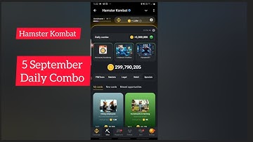 Hamster Kombat 5 September Daily Combo / daily cipher code/ daily mini games