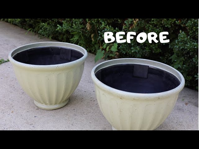 3 of 3) Thrift Store Haul: BEFORE and AFTER Spray Painted Planters! -  Thrift Diving - YouTube