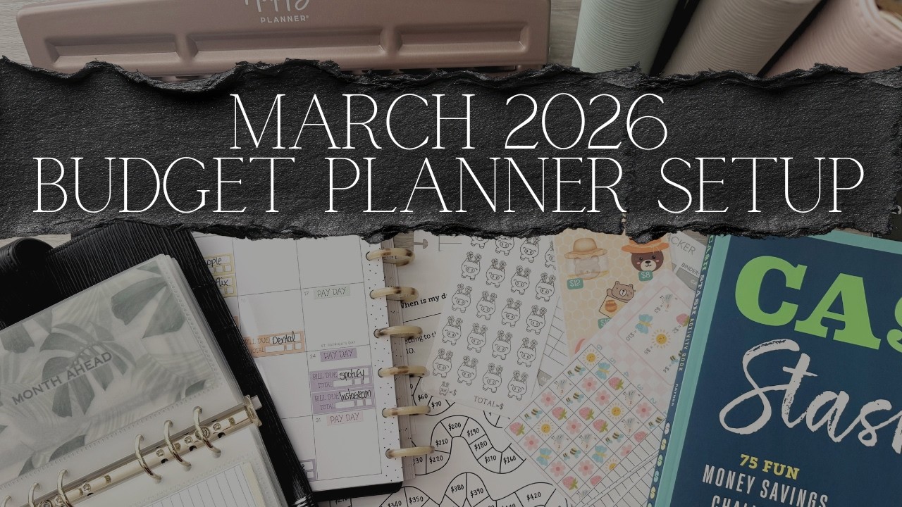 March 2026 Cash Envelope Budget Planner Setup | Setting Up My Planner for the New Month