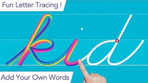 Writing Wizard Cursive Part 2 - Trace Letters & Words - best app demos for kids - Ellie