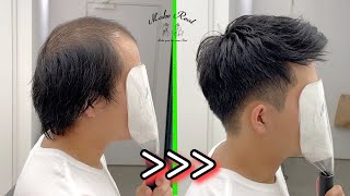 カツラ一つでここまで変わる。
