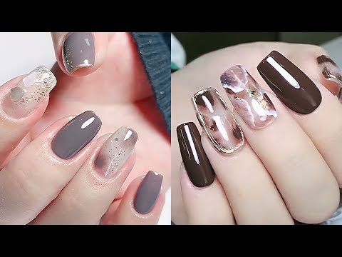 Easy Nails art design compilation 2021💅🏻เล็บเจลลายหินอ่อน,เพ้นลายต่าง