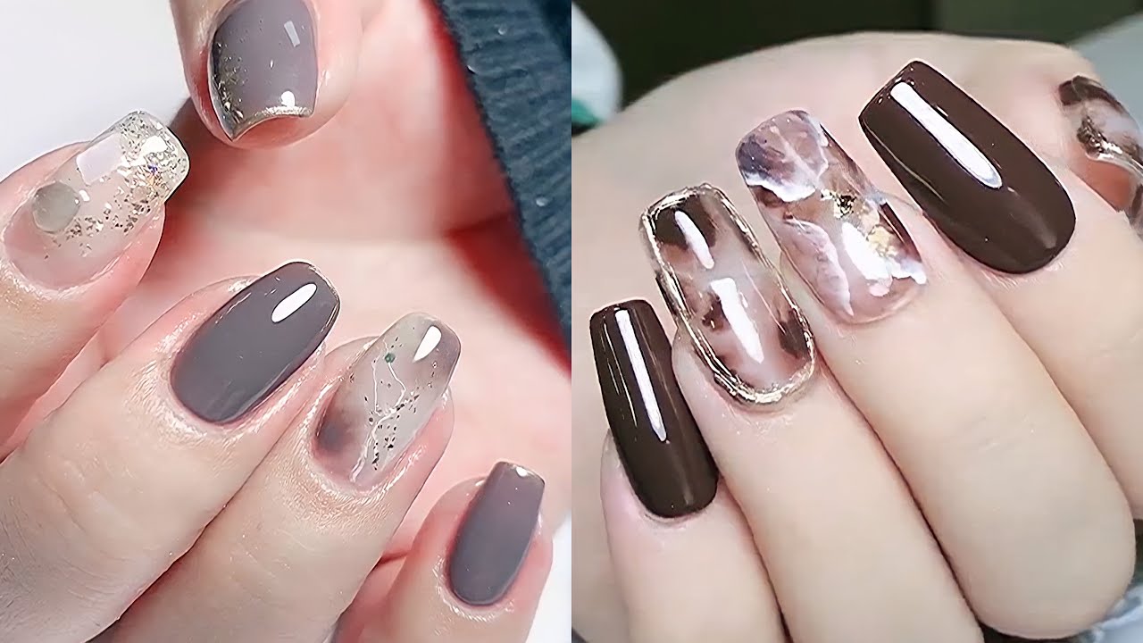 Easy Nails art design compilation 2021💅🏻เล็บเจลลายหินอ่อน,เพ้นลายต่าง