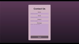 Creating A Contact Form Using HTML & CSS