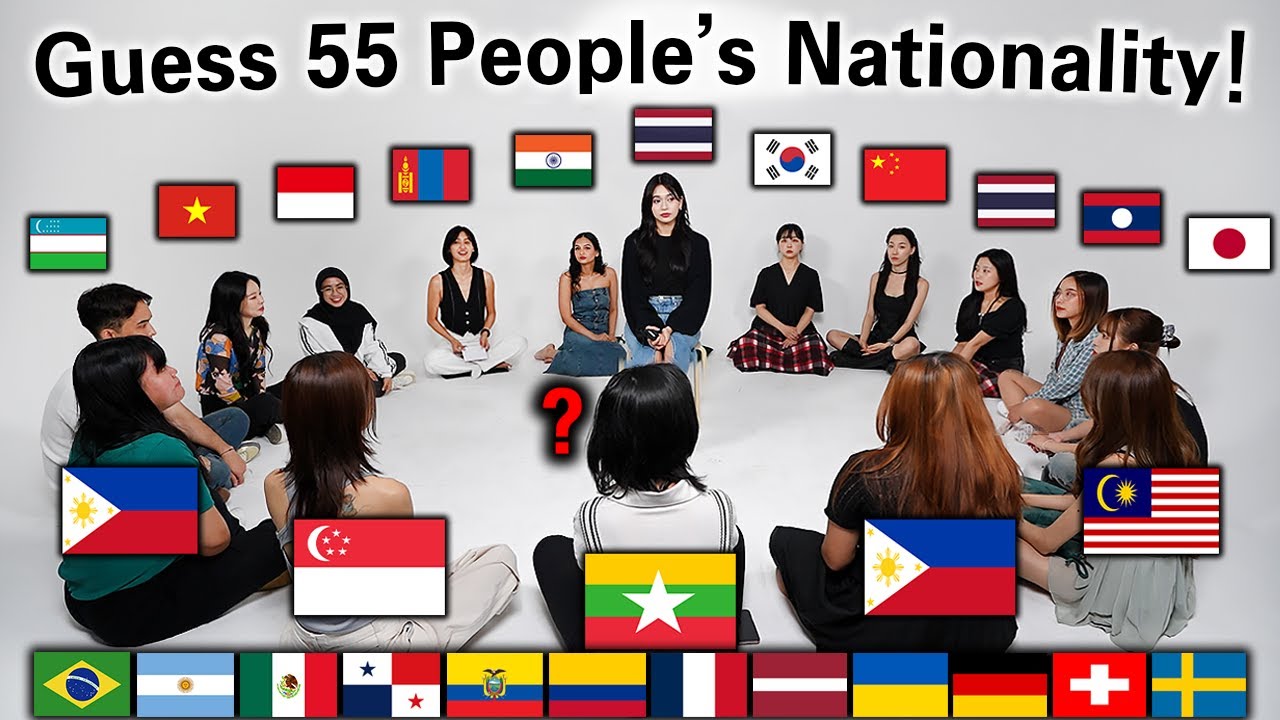 Guess 55 people's Nationality! What country are you From?(Compilation)