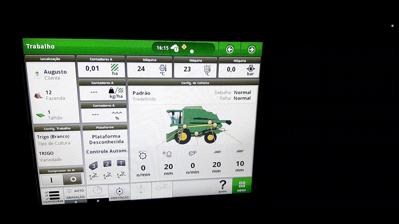 TRANSFERIR CALIBRAÇÃO RENDIMENTO MONITOR GS4 JOHN DEERE S430/S440