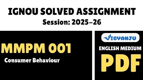 IGNOU MMPM 001 Solved Assignment 2025-26 Pdf Download | IGNOU MBA Solved Assignment 2025-26