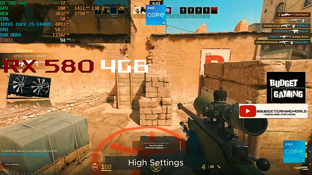 Increase Fps Cs2 Cs Go Low Graphics CS2 RX 580 4GB I5-14400F FPS