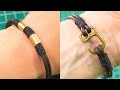 Minimalist Paracord and Leather Bracelet