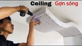 How to Create a Corrugated Ceiling Using Gypsum Boards
