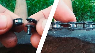Como CORTAR una CADENA de bicicleta /o moto,❗❗ (sin cortacadenas‼)🔨😎