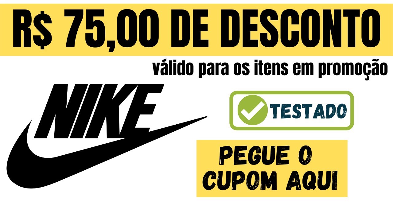 cupom loja nike oficial