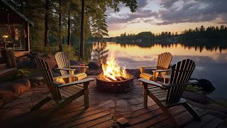 Dreamy Lakeside Campfire: Cozy Fire Sounds for Stress Relief and Relaxation