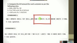 2nd PUC Computer Science SQL PRACTICAL Program 1 generate electricity bill