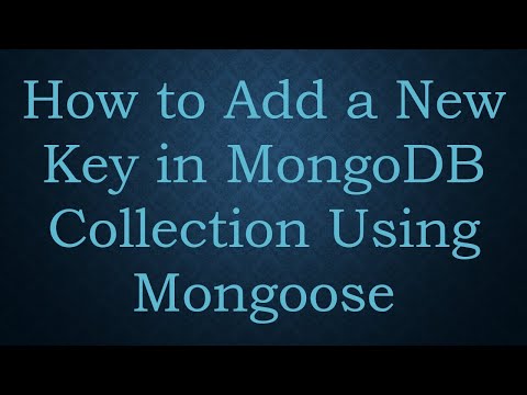 How to Add a New Key in MongoDB Collection Using Mongoose