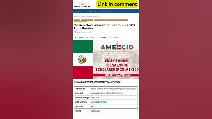 Study in Mexico with Fully Funded Scholarships #shorts #scholarships