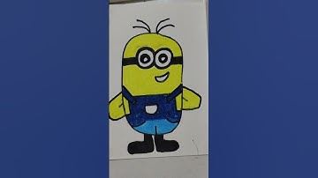 Minion drawing for kids| how to draw minion step by step #shortsfeed #shorts #drawing