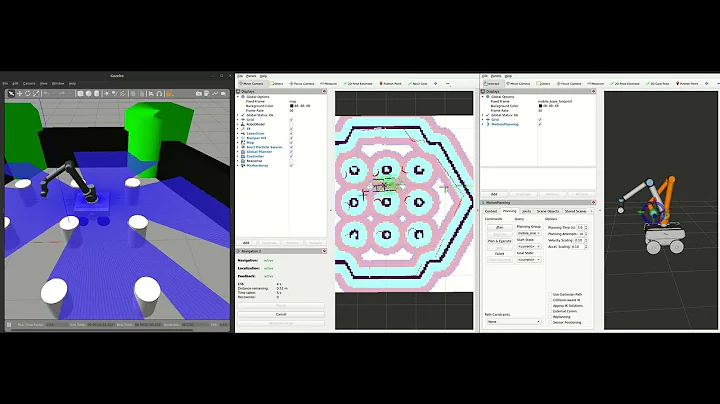 Mobile manipulator - control by MoveIt2 and Nav2 in Gazebo