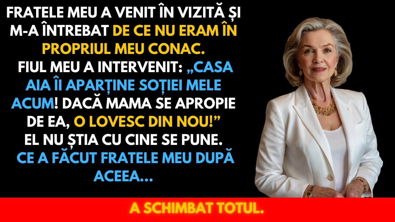 Fiul Meu A Spus Arogant: „Casa Ei E A Soției Mele!” Dar A Înghețat Când Fratele Meu A Intervenit