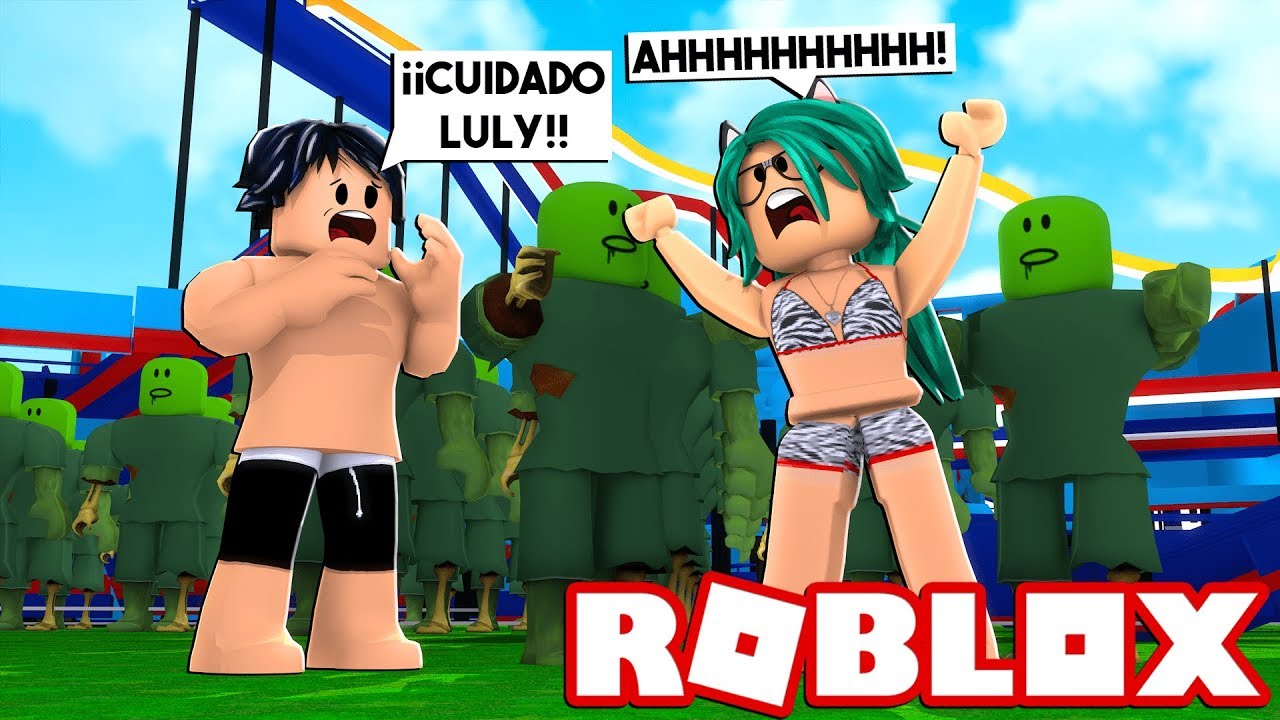 Extrano Zombie Aparece En El Parque Acuatico De Roblox Youtube - trolleando con skin invisible en roblox clipggcom