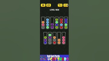 Ball Sort Puzzle Level 1030 🎯No Extra Tubes😘Game Walkthrough😘 #StayHome And Fun Play #WithMe