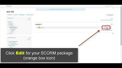 Downloading SCORM package from Moodle