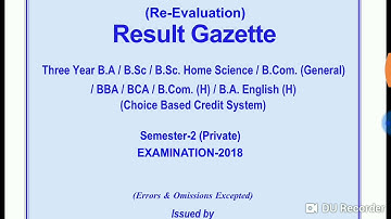Re-evaluation 2nd sem result (private) Jammu university