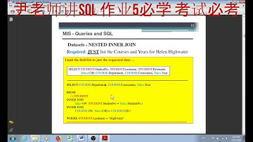 CS1032 老师讲SQL lecture（可用中国信用卡购买！）周一16号会有实体课 手把手教大家写作业 正在找data analyst 工作的同学们也可以来看看SQL代码基础教学