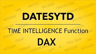 datesytd function | time intelligence function | | dax functions | #powerbi #dax