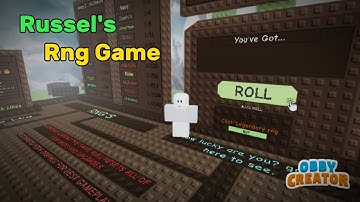 My RNG game in obby creator