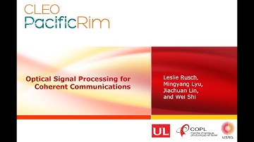 Optical Signal Processing for Coherent Communications