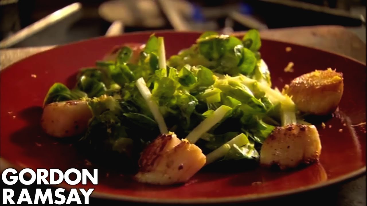 How to Cook Scallops and Crunchy Apple Salad | Gordon Ramsay