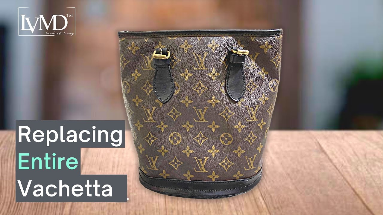 Full Makeover Of Worn Out Louis Vuitton Bucket Bag, Vachetta Replacement