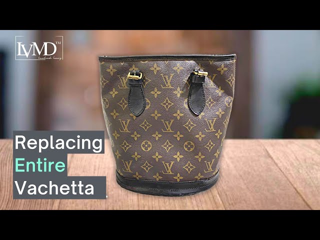 Full Makeover Of Worn Out Louis Vuitton Bucket Bag, Vachetta Replacement