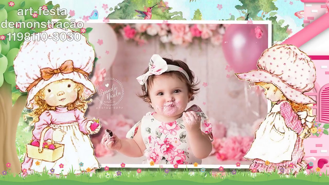 CONVITE ANIMADO SARAH KAY -  BONECA CAMPONESA