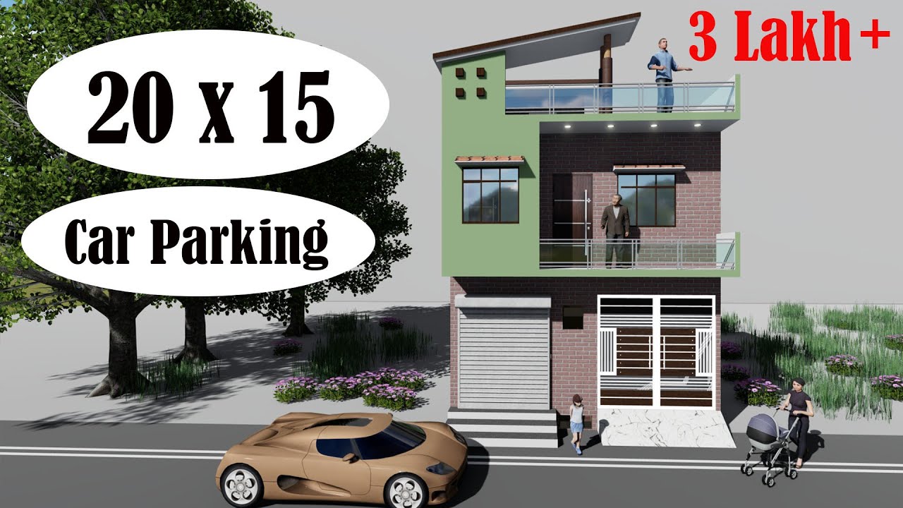 15 By House Plan With Car Parking 15x House Plan With Elevation 15 X House Plan 300 Sft Youtube