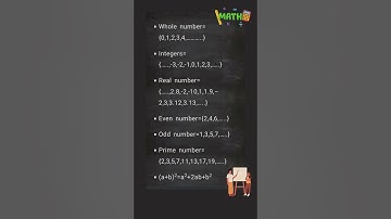 whole number || integers || real numbers || even number || odd number | prime number || #formulas