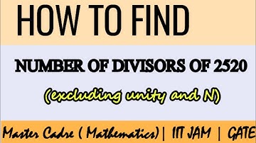 Divisors of Number | MASTER CADRE| PSTET | CTET | IIT JAM