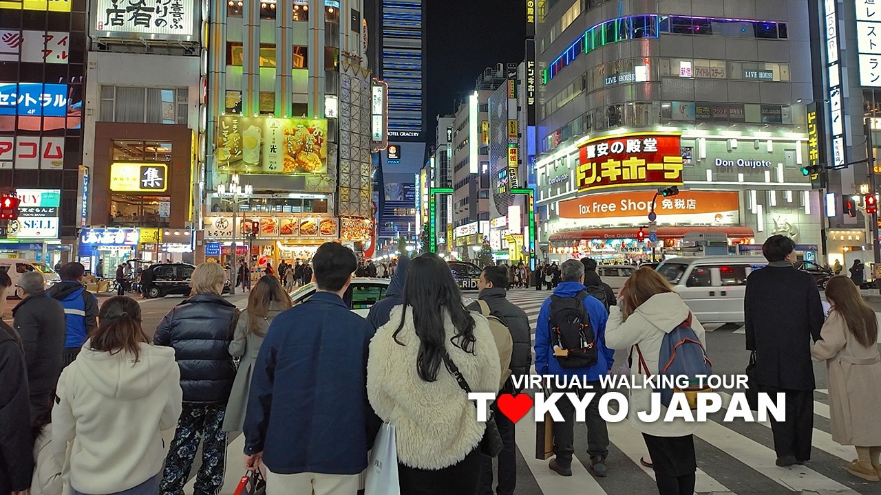 Tokyo Evening Walk, Shinjuku, Kabukicho, Nishishinjuku, Shinjuku Station, Japan, Travel, 4K