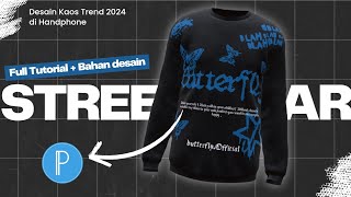 DESAIN KAOS EFEK GRUNGE CUMAN PAKE APK PIXELLAB || FULL TUTORIAL + BAHAN screenshot 1