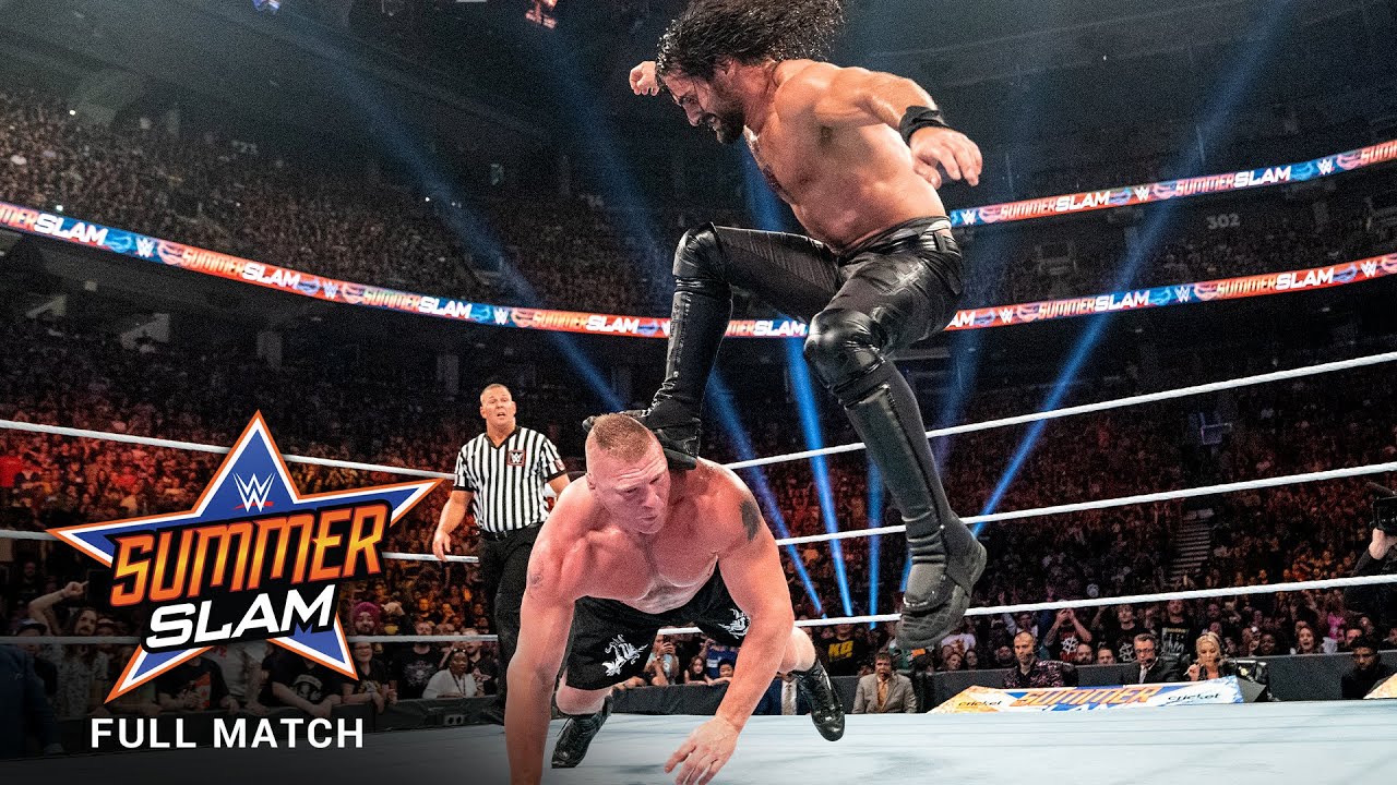 FULL MATCH Brock Lesnar vs Seth Rollins   Universal Title Match SummerSlam 2019