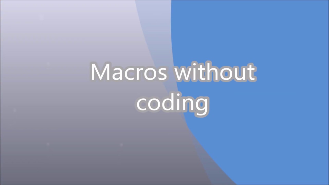Learn Macros - YouTube