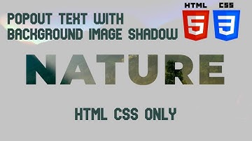 Popout Text With Background Image Shadow - HTML CSS - No JavaScript