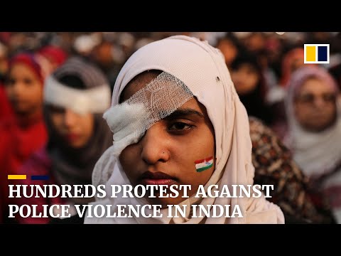 Hundreds of people protest against police violence in India