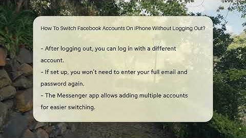 How To Switch Facebook Accounts On iPhone Without Logging Out? - Everyday-Networking