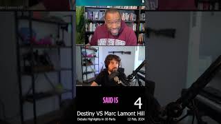 Part 4 of 10 Highlights of Destiny debating Marc Lamont Hill about Israel and Palestine.