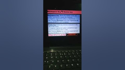 Backspace key vs Delete key||Shorts||MOMTECH