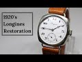 1920's Longine's Wristwatch Restoration. Surface Rust and Hairspring Adjustment