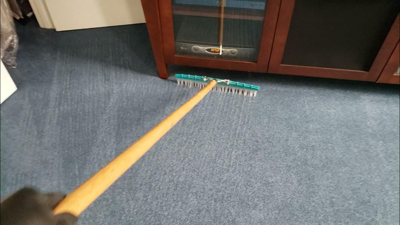 Carpet raking Blue carpet💙 YouTube