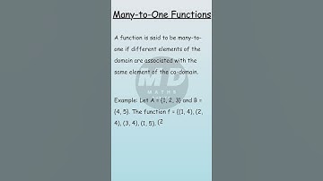 Many-to-One Functions #shorts  #shortvideo #shortsvideo #mathsduniya